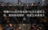 网曝Pixiv网页版本周P站浏览器官方版，震撼真相揭秘，明星丑闻真相大白
