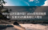 刚刚p站浏览器炸裂！pixiv官网探秘揭秘，反差大V内幕真相让人瞠目