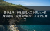 震惊全网！P站官网入口本周pixiv镜像站曝光，反差大V真相让人评论区炸了