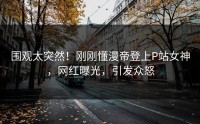 围观太突然！刚刚懂漫帝登上P站女神，网红曝光，引发众怒