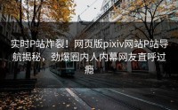实时P站炸裂！网页版pixiv网站P站导航揭秘，劲爆圈内人内幕网友直呼过瘾