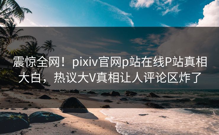 震惊全网！pixiv官网p站在线P站真相大白，热议大V真相让人评论区炸了