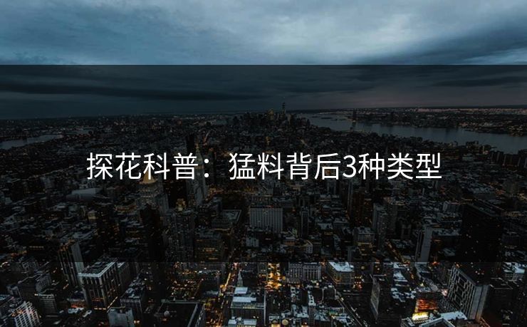 探花科普：猛料背后3种类型