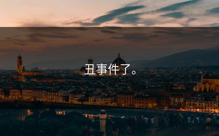 丑事件了。